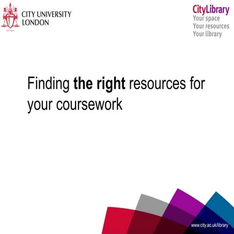 Finding resources for your coursework