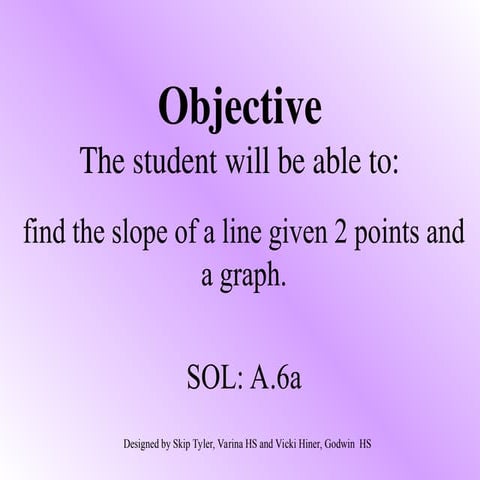 Finding Slope Rise over Run for elementary students