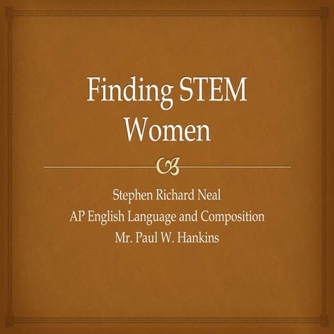 Finding stem women