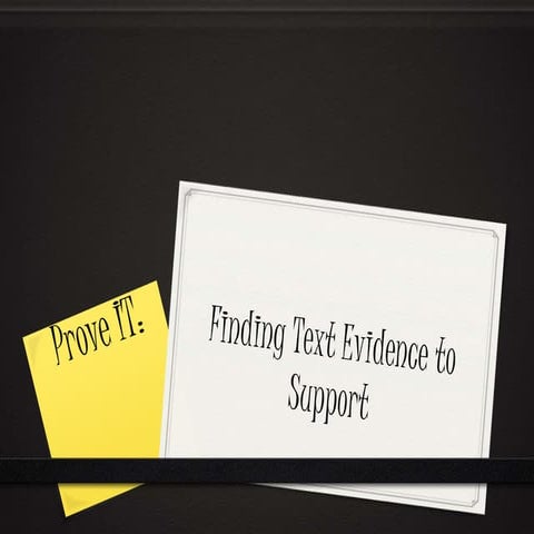 Finding text evidence to support