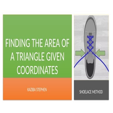 FINDING THE AREA OF A TRIANGLE GIVEN COORDINATES - SHOE LACE METHOD.pptx