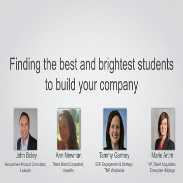 Finding the Best and Brightest Students to Build Your Company | Talent Connec...