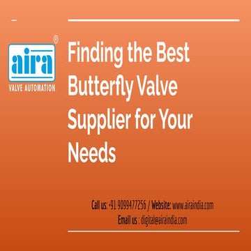 Finding the Best Butterfly Valve Supplier for Your Needs