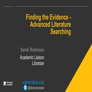 Finding the evidence - nursing apprenticeship 
