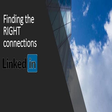 Finding the right connections on LinkedIn