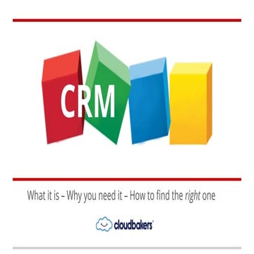 Finding the Right CRM