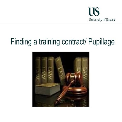Finding Training Contracts And Pupillages