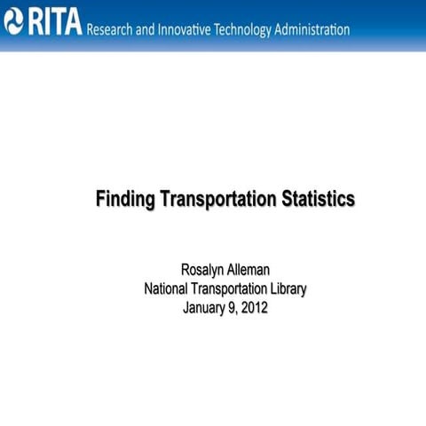 Finding transportationstatisticsbts webinar