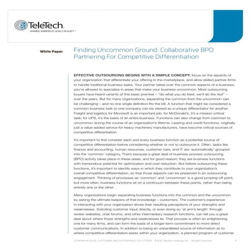 Finding Uncommon Ground