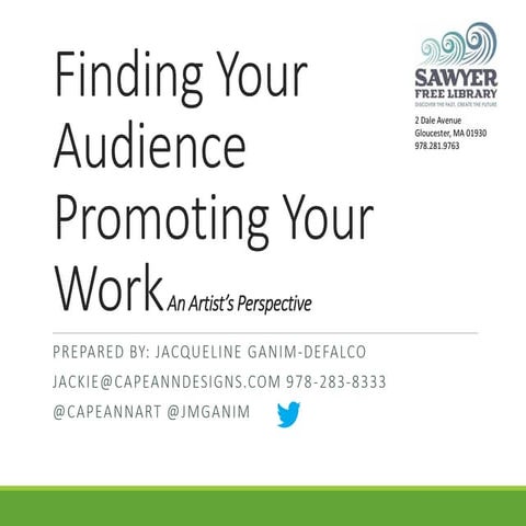 Finding your Audience|Promoting Your Work