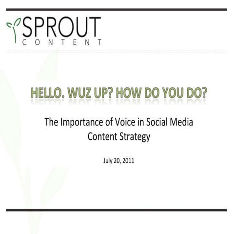 The Importance of Voice in Social Media Content Strategy