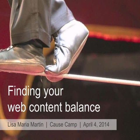 Finding Your Web Content Balance