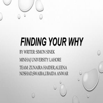 Finding your why