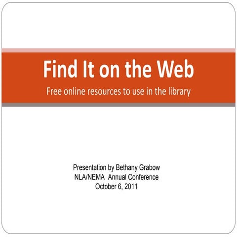 Find It on the Web presentation