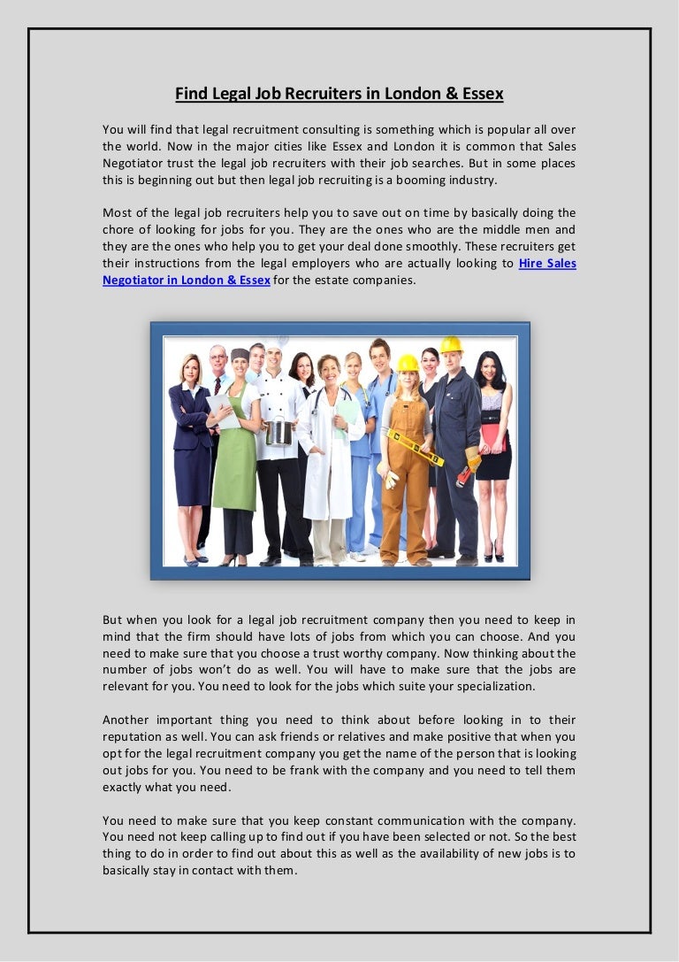 Find Legal Job Recruiters in London & Essex