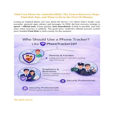 Find Lost Phone for Android (2026)_ The Fastest Recovery Steps, Find ...