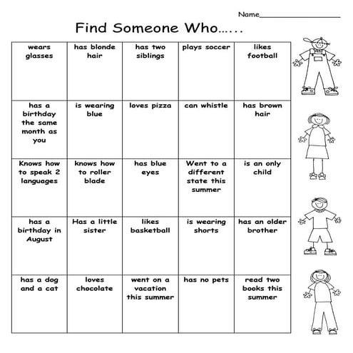 Find someone who...