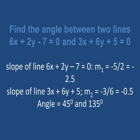  The angle between two lines 