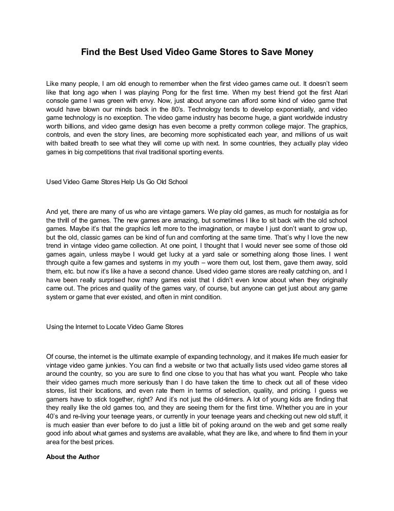 used video game shop