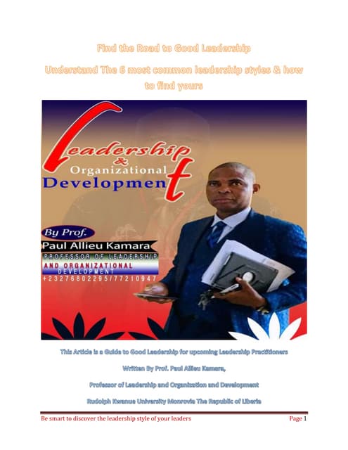 Find the Road to Good Leadership.docx