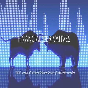IMPACT OF COVID-19 ON THE INDIAN STOCK MARKET | PPTX