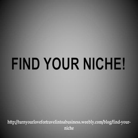 Find Your Niche!