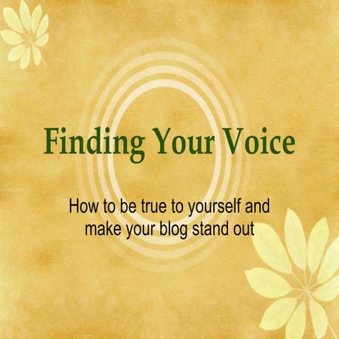 Finding Your Voice | PPT