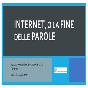 Internet o la Fine delle parole
