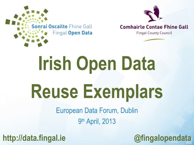 Irish Open Data Exemplars