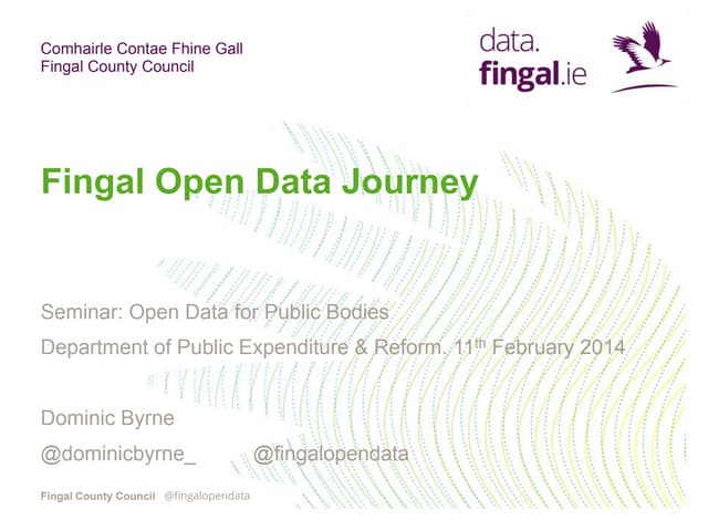 Fingal Open Data Journey