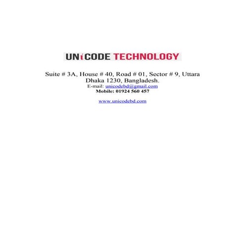 Fingerprint access control quotation www.unicodebd.com