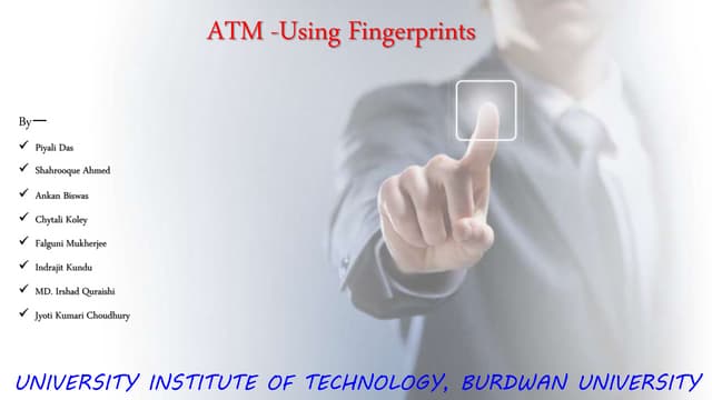 Finger print ATM