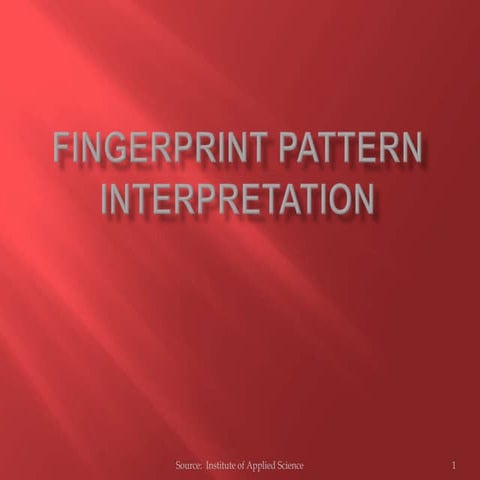 Fingerprint classification rules