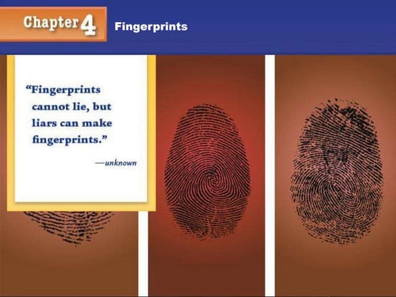 fingerprint characteristics | PPT