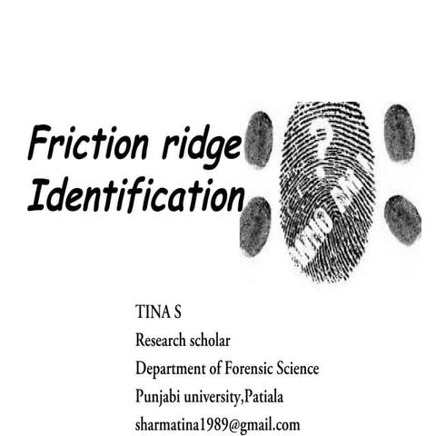 Fingerprint presentation...