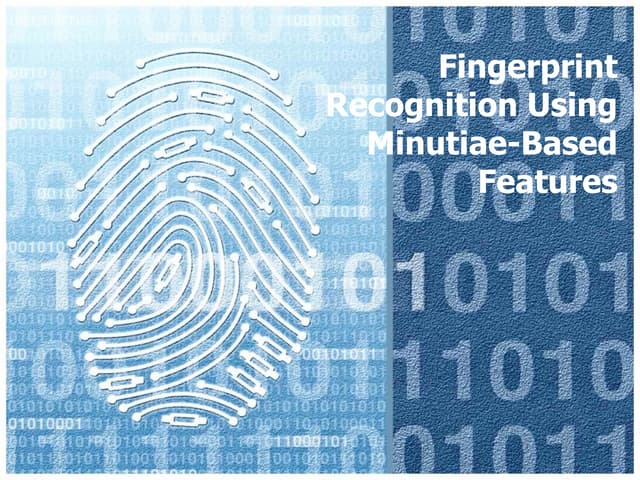 Fingerprint recognition