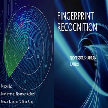 Fingerprint recognition