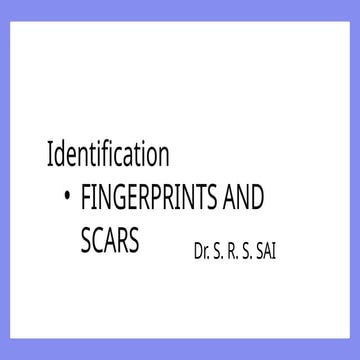 Finger print after death | PPT