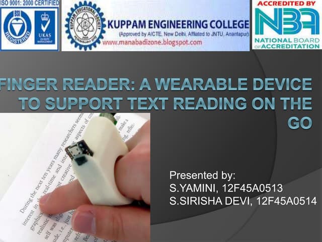 Finger reader