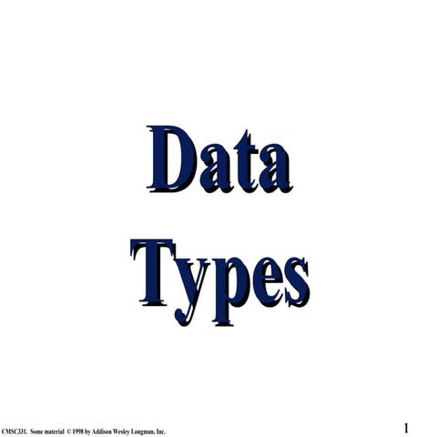 datatypesinformation datatypes finin5.ppt