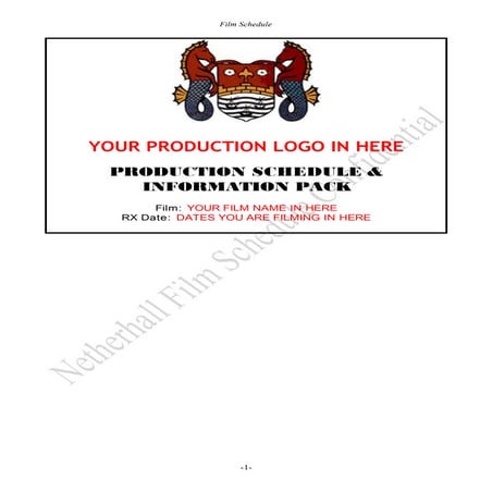 Finished   jenny - production schedule