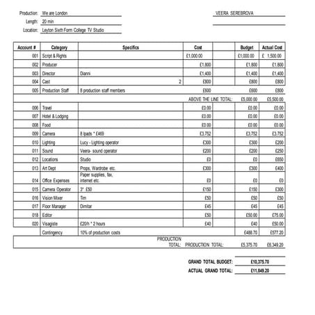 Budget by Veera Serebrova