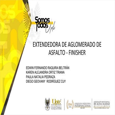 FINISHER PARA CARRETERAS DE ASFALTO Y RELLENO COMPACTO