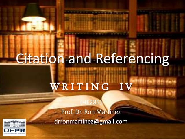 Finishing touches: citation and referencing