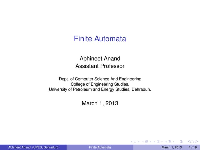 Finite automata
