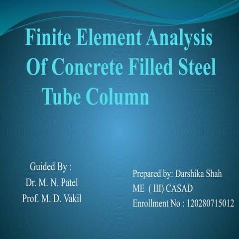 Finite element analysis Of CFST column.pptx