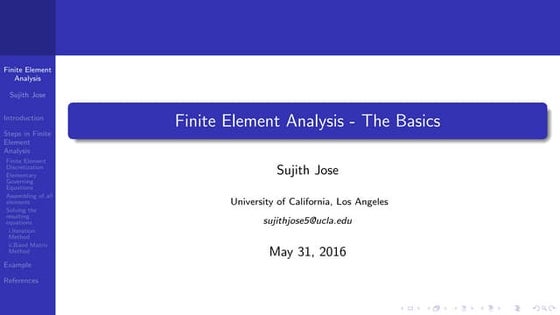 INTRODUCTION TO FINITE ELEMENT ANALYSIS | PPT