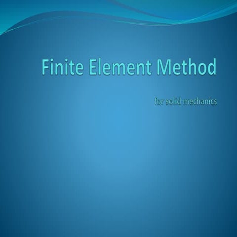 Finite element method