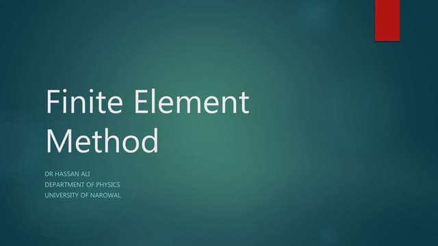 Finite Element Method.pptx