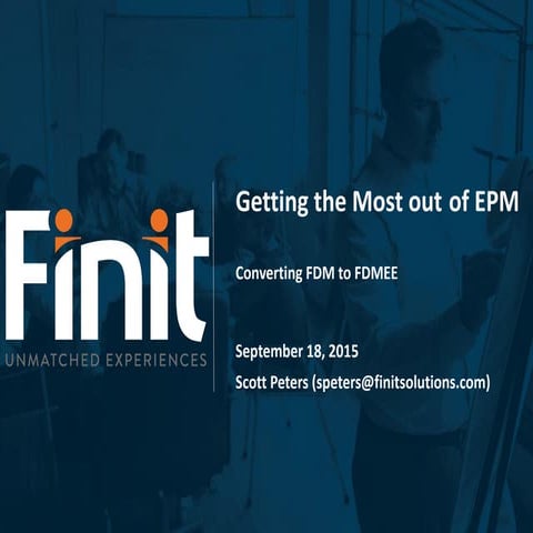 "Converting" FDM to FDMEE